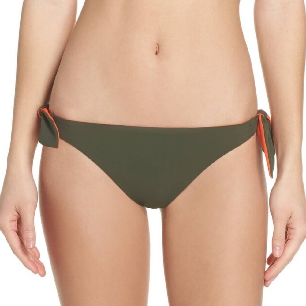 NWT Tory Burch olive reversible bikini bottom M